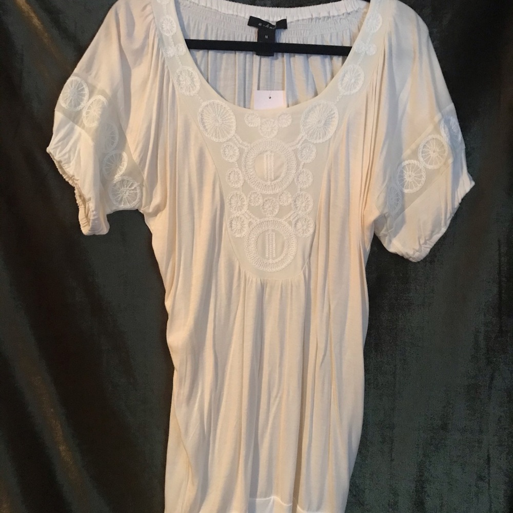 Short Sleeved Embroidered Shirt